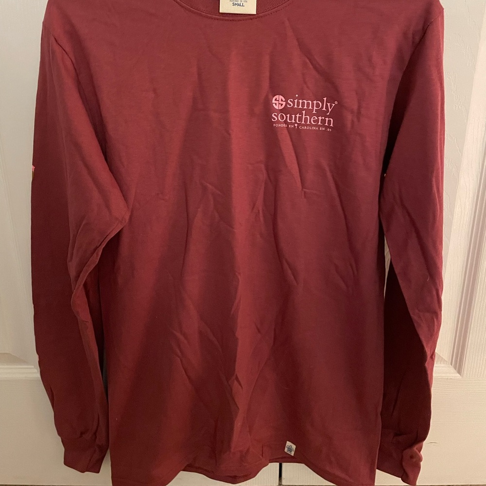 Simply Southern Pink Donut Long sleeve tee